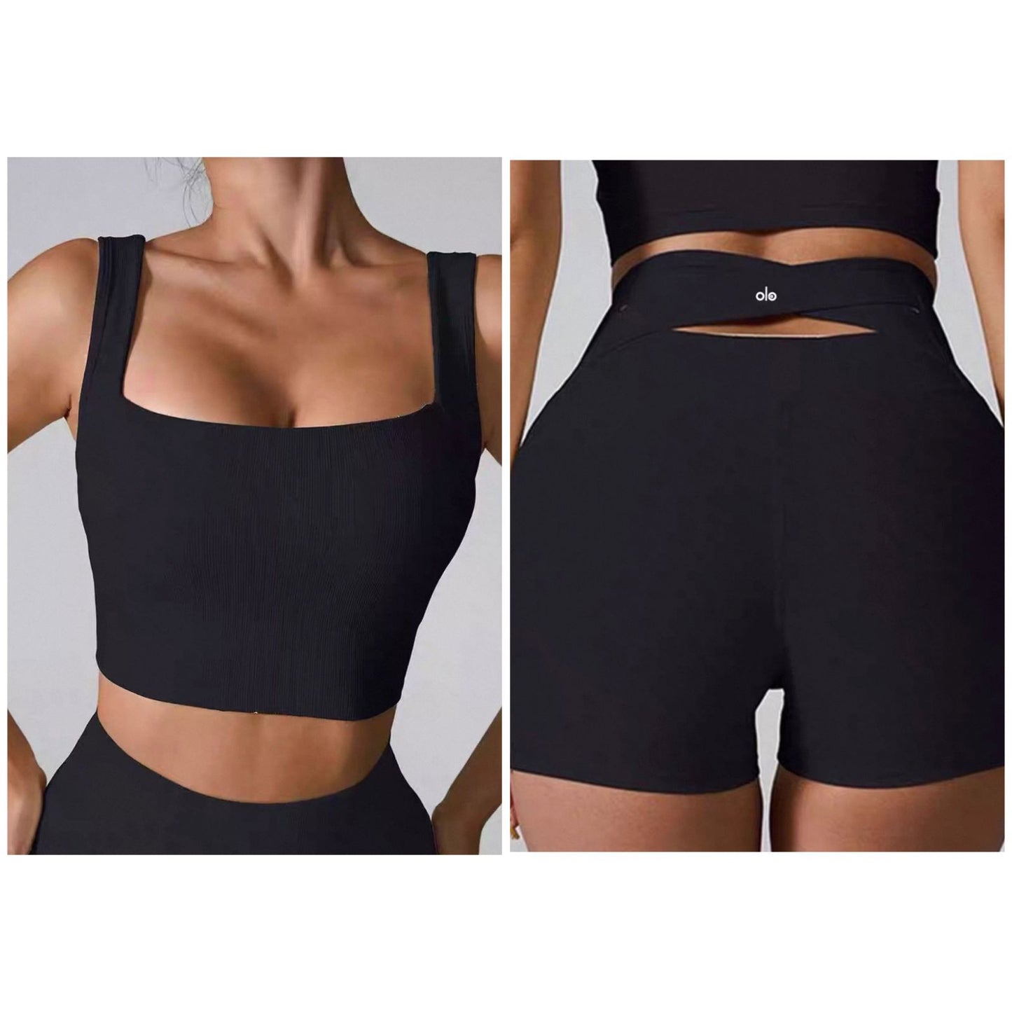 Alo Set - Shorts and Crop Top